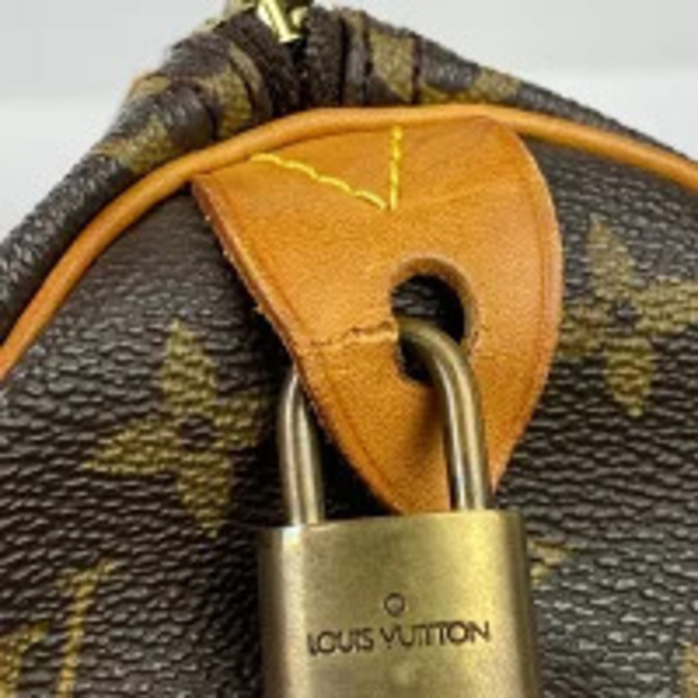 Louis Vuitton Speedy Boston Bag Commuter Handbag Monogram Brown - Picture 4 of 7